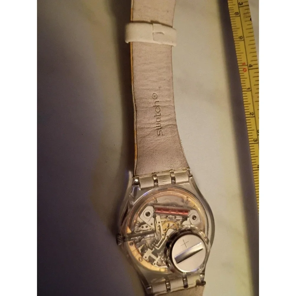 Swatch Watch JUICY HOURS GE402 Orange & Yellow Flower 2004 Needs New Battery